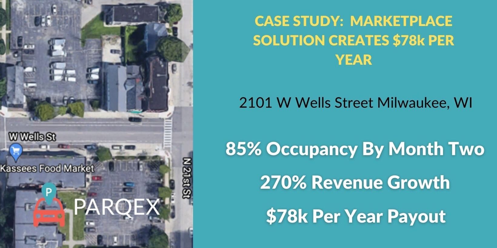 2101 W Wells Street Milwaukee WI Case Study - Marketplace Solution Creates $78k per year