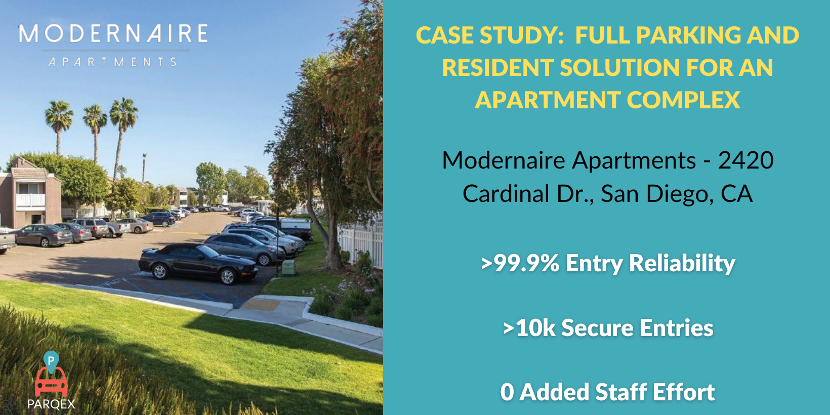CASE STUDY FULL PARKING AND RESIDENT SOLUTION FOR AN APARTMENT COMPLEX CASE STUDY FULL PARKING AND RESIDENT SOLUTION FOR AN APARTMENT COMPLEX