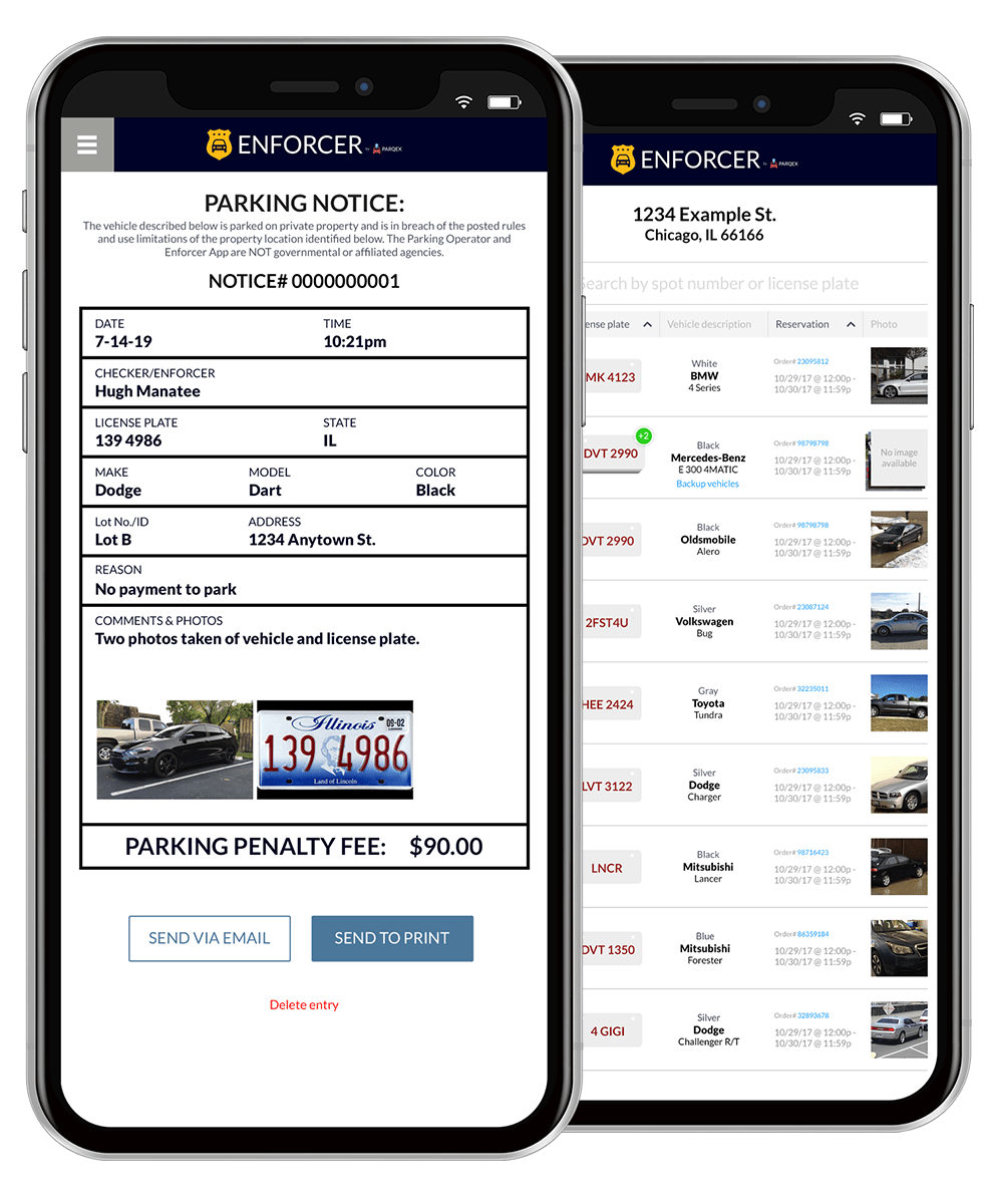 Enforcer App | Real-Time Parking Enforcement App | ParqEx
