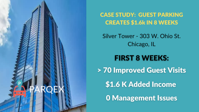 Guest Parking Creates $1.6k In 8 Weeks - Silver Tower Case Study Blog ParqEx (1)