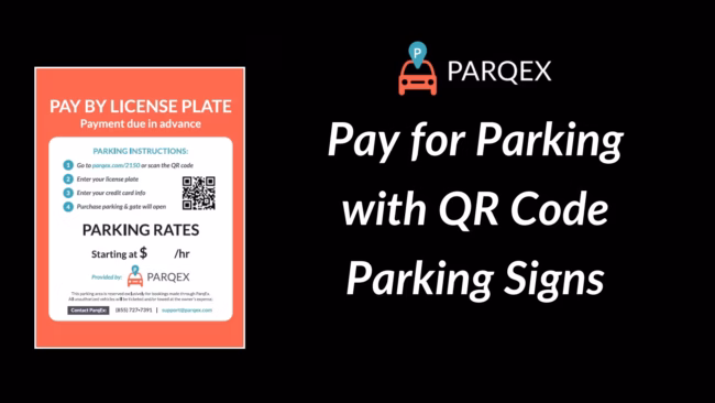 Pay for Parking with QR Code Parking Signs